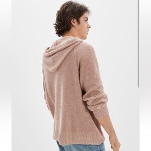 American Eagle Outfitters Brown Hooded Sweater